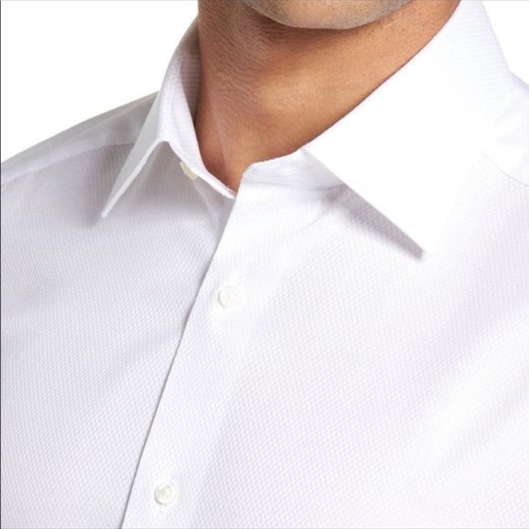 David Donahue Other - David Donahue White Collared Shirt Sz 34 Neck 16.5